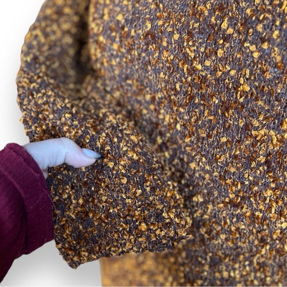 Ancora By Mary an Restivo Women's Brown and Gold Silk Long Sleeve Sweater SZE M - Picture 7 of 11